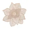 Alfombrilla de Escritorio Aislante Térmico con Estampado Floral de Primavera, PVC Dorado Estampado, Impermeable, Alfombrilla Decorativa de Escritorio Estilo Ins de Gama Alta, Manteles Individuales, Manteles para Tazones