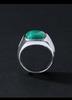 Anillo de plata esterlina para hombre malaquita simple clásico anillo de personalidad europeo y americano dominante lujo anillo retro para hombre al por mayor