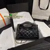 Fornecimento Direto da Fábrica Bolsa de Couro Genuíno, Estilo Chanel 31Bag com Fivela Dourada, Bolsa Nano Horizontal Acolchoada, de Ombro/Transversal/Tote