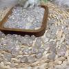 Cristal blanco leche natural con cuentas sueltas, cuentas de cristal facetadas irregulares, cuentas superiores con agujero, cuerda trenzada ensartada a mano, accesorios de corte