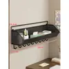 Estante de almacenamiento para pared de dormitorio, no requiere taladro, solución de almacenamiento para mesita de noche, estante de almacenamiento para pared