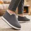 Sapatos de Algodão Masculinos de Inverno Old Beijing, Espessos com Solado Macio Antiderrapante Casuais Quentes Slip-On para o Pai, Atacado Transfronteiriço