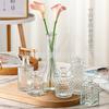 Vaso de vidro criativo decoração hidropônica ins estilo pequeno vaso alto sentido arranjo de flores dispositivo de alto valor de cor pequeno presente atacado