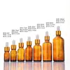 Frasco de Vidro para Óleo Essencial com Escala Cor de Chá Evitar Essência Frasco Conta-gotas 30ml Frascos Cosméticos Portáteis