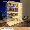 Jaula para gatos, villa para gatos, espacio extra grande libre, casa para gatos de interior para uso doméstico, con inodoro integrado, una habitación, una sala de estar y un baño - un gabinete para gatos