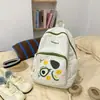 Mochila de Moda de Nuevo Color Combinado Linda Estampado de Dibujos Animados Bolso Escolar para Estudiante Mochila Casual Ligera de Nailon