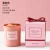 Taza Aromaterapia Romántica de Fábrica LOGO Vidrio Rosa Galvanizado Vela de Aromaterapia Regalo de San Valentín Muebles para el Hogar