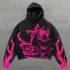 Sudadera con capucha de moda callejera 2024 Marca Trendy Sudadera con capucha y estampado digital 3D Casual holgada con capucha para hombre