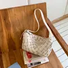 Bolsa de Tecido Artesanal Relaxada Estilo Novo 2026 para Mulheres, Bolsa Hobo Simples Estilo Coreano para o Dia a Dia, Bolsa de Ombro Único para Axila de Nicho para Mulheres