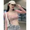 Camiseta de Manga Larga con Estampado de Gato Vintage, Cuello en V, para Mujer, Principios de Otoño, Nueva, Dulce y Picante, Oreja, Ajustada, Camiseta Base