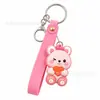 Llavero de goma suave de PVC personalizado de dibujos animados 3D, mascota, figura de anime, colgante de llavero de coche DIY, personalización