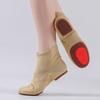 Zapatos de baile para mujer adulta, zapatos de baile elásticos de suela suave, zapatos de baile de jazz moderno de caña alta, zapatos de ejercicio tejidos Bisaifei