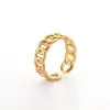 Anillo Abierto de Acero Inoxidable de Talla Única Más Vendido Transfronterizo, Anillo de Moda Simple de Acero de Titanio que Conserva el Color, Joyería, Accesorios para Mujer al por Mayor