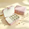 Caja de joyería larga de cuero personalizada para fábricas de comercio exterior, caja de embalaje para pendientes, collares y accesorios para el cabello, se puede imprimir con logotipo