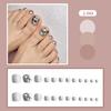J241-280 usar uñas postizas para uñas de los pies chicas calientes espejo hielo a través de taladro de destello fino transfronterizo uñas postizas al por mayor