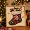 Pintura Diamante 5D Acrílica de Papai Noel Criativa Transfronteiriça Pendente de Porta Decoração de Parede Ornamento DIY