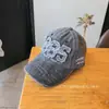 Nueva Gorra de Béisbol Bordada con Letra, Estilo Americano Lavada Vintage Versátil Protección Solar para Exteriores Casual para Hombres