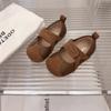 Sapatos Confortáveis de Solado Macio para Bebês Recém-Nascidos com Boca Rasa Novo Estilo Outono 2025 Sapatos Individuais Estilo Britânico Sapatos de Princesa para Meninas