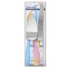 Juego de dos utensilios para hornear, mango de madera, pala triangular para queso, pala para pizza, cuchillo para pan y pastel, pala para pastel de acero inoxidable.