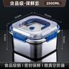 Caja Gruesa de Acero Inoxidable para Conservar Frescura para Uso Doméstico, Almacenamiento Sellado, Refrigeración Portátil de Frutas para Picnic, Caja de Acero Inoxidable para Conservar Frescura
