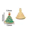 Pingente de Aço Inoxidável Desenho Papai Noel com Design de Gotejamento de Óleo, Pulseira DIY Feita à Mão, Colar, Chaveiro, Enfeite Pendente, Acessório