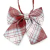 Cuello de Camisa con Lazo de Cuadros Estilo Japonés JK Flor para Mujer Estilo Universitario Foto de Graduación Camisa con Lazo Gratis Traje de Buceo con Lazo