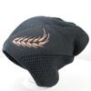 Exclusivo transfronterizo nuevo gorro con capucha de invierno grueso forrado de polar con estampado de espigas de trigo, gorro de punto cálido para exteriores para montar