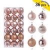 Bolas de Navidad Transfronterizas Juego de 36 Colgante Plástico Simple con Forma Especial Colgante DIY Adorno para Árbol de Navidad Decoración Navideña