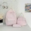 Mochila Ins de Moda Coreana Versátil con Lazo para Mujer, Mochila Escolar Grande de Capacidad Estilo Universitario para Estudiantes, Bolso Casual Lindo