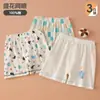 Shorts Infantis, Novo Estilo de Verão, Calça Esportiva Casual 100% Algodão para Meninos de 1 a 9 Anos, Shorts de Três Quartos Soltinhos para Usar por Cima