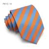 Gravata Masculina Negócios Moda Britânica Listra Diagonal Laranja 8cm de Largura Camisa Social Casual Noivo Casamento Tendência