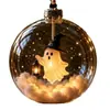 Esfera brillante de Halloween de producto nuevo transfronterizo, decoración popular de Halloween, bola de Navidad transparente e interesante