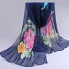 Lenço Feminino Fino Pequeno de Primavera e Outono, Lenço Decorativo Longo de Chiffon para Outono e Inverno, Lenço Quente de Inverno