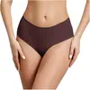 Xiyin Mais Vendido Calcinha Fio Dental Cintura Alta Sem Costura Roupa Íntima Respirável Macia Seda Gelo Tecido Perolado Calcinhas Sexy Atacado
