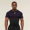 GYMSHARK Camiseta Masculina Muscle Shark Nova para Corrida, Esportes, Fitness, Casual, Respirável, Compressão Justa