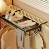 Estante ajustable para radiador para dormitorio, adecuado para secar ropa, zapatos, calcetines y colgar artículos en los tubos del radiador