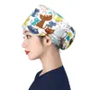 Gorro Quirúrgico de Algodón Puro para Cabeza Grande para Hombres y Mujeres, Gorro de Trabajo, Gorro de Enfermera, Gorro de Dibujos Animados Elástico Venta al por Mayor