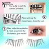 Pestañas Postizas Individuales Autoadhesivas 10 Filas No Requieren Pegamento Pestañas de Racimo Naturales Moda Extensión de Pestañas para Maquillaje Diario