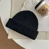 Gorro de lana tejido estilo coreano, cálido y adecuado tanto para hombres como para mujeres, perfecto para la moda urbana de otoño e invierno, diseño retro, color liso, y hace que la cara se vea más pequeña