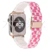 Adecuado para Apple Apple Watch S10/Ultra Correa de Resina Correa de Resina Cuadros Explosivos de Tablero de Ajedrez