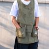 Delantal Táctico Multibolsillos Chaleco Estilo Coreano Jardinería Floristería Smock Portátil Largo y Corto Ropa de Trabajo Delantal de Barbero con Estampado