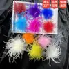 Suqi Moda Retro Vestido de Fiesta Banquetes Broche Corsage Pluma Natural Pluma de Avestruz Broche de Navidad Hecho a Mano