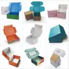 Caja de papel cuadrada extra dura para avión, bolsa de embalaje para lotes pequeños, logística express, ropa, regalo, cremallera, impresión a doble cara