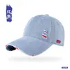 Gorra de béisbol vintage de mezclilla para hombre con circunferencia de cabeza grande, desgastada y con bloques de color, gorra deportiva versátil con protección solar para mujer