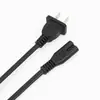 Cable de Alimentación Nacional de Dos Conductores con Cola de Figura de Ocho, Cable de Alimentación para Electrodomésticos, Cable de Alimentación Negro de Cobre Puro de Dos Clavijas