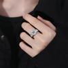 Comercio exterior transfronterizo Comercio electrónico en vivo Venta caliente Anillo de 5 quilates con ocho corazones y ocho flechas Anillo de mujer con circonita redonda y diamante de cara ancha Anillo pulsera