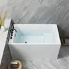 Bañera Profunda Integrada Acrílica para Alojamiento Familiar Estilo Japonés para el Hogar Tamaño Pequeño Independiente para Adultos Mini Bañera de Inmersión Profunda