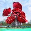 Escultura de Gazebo de Acero Inoxidable, Pabellón Comunitario Grande para Parque, Escultura Hueca de Arte Metálico para Paisajismo Fabricante