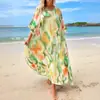 2024 Amazon comércio exterior transfronteiriço verão europeu e americano sexy praia blusa protetor solar cardigã férias biquíni blusa