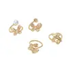 Brincos de Borboleta com Banho de Ouro 14K Zircônio Brincos Acessórios Anel de Pérola Adesiva Anel Material DIY Feito à Mão